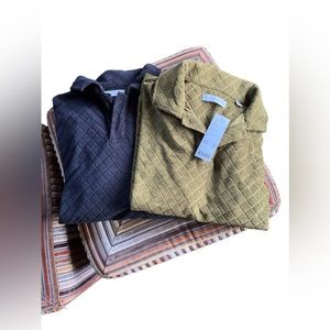 Lot of 2 Urban Outfitters Standard Cloth Diamond Popover Shirts